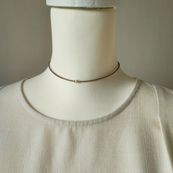 とても小さなコットンパールのかわいいチョーカー（マグネット式金具へ変更可能です） 4枚目の画像