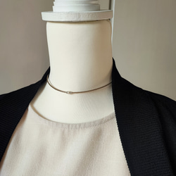 とても小さなコットンパールのかわいいチョーカー（マグネット式金具へ変更可能です） 10枚目の画像