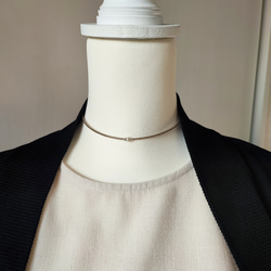 とても小さなコットンパールのかわいいチョーカー（マグネット式金具へ変更可能です） 8枚目の画像