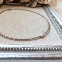 とても小さなコットンパールのかわいいチョーカー（マグネット式金具へ変更可能です） 13枚目の画像