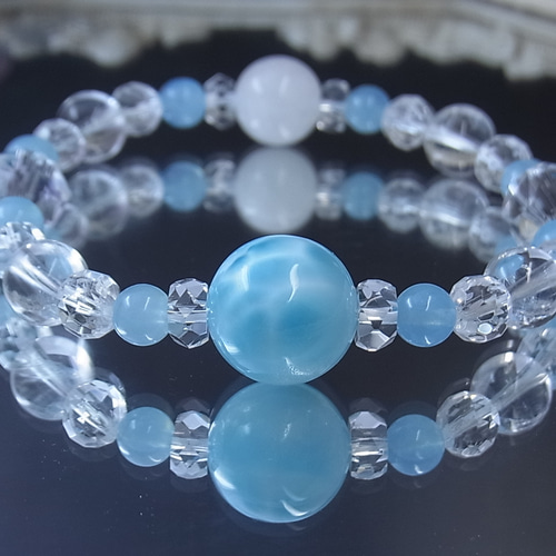 美しい大玉 ラリマー アゾゼオアゼツライト ヒマラヤ水晶 アクアマリン