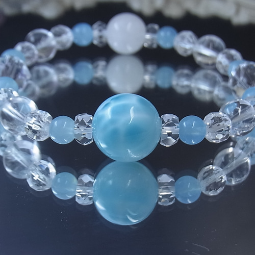 美しい大玉 ラリマー アゾゼオアゼツライト ヒマラヤ水晶 アクアマリン  