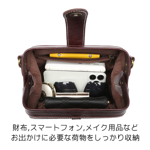 ショルダーバッグ クラッチバッグ がま口 バッグ レディース 本革 牛革
