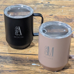 キャンプマグ【ペア蓋付き真空ステンレスマグカップ】400ml｜名入れ
