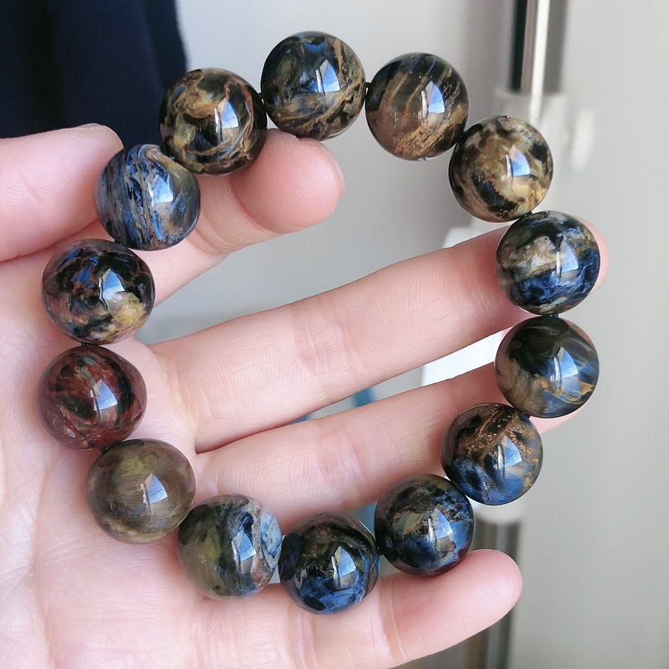 天然無処理　ピーターサイト ブレスレット　15.5mm