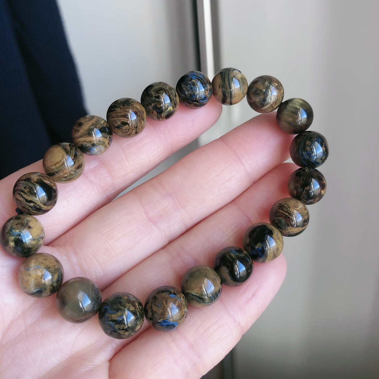 天然無処理　ピーターサイト ブレスレット 9mm