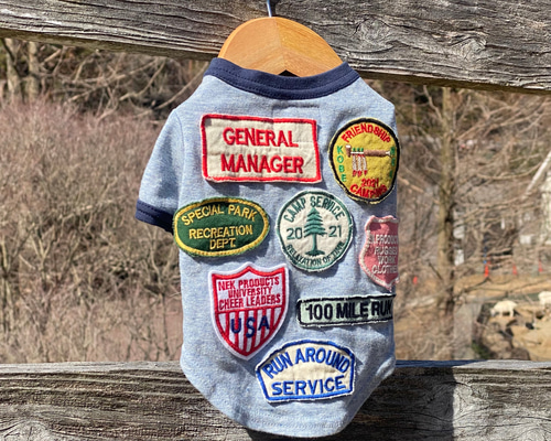 犬服 アトリエgg ワッペンTシャツ サイズ 1ハーフ アトリエgg サイズ1