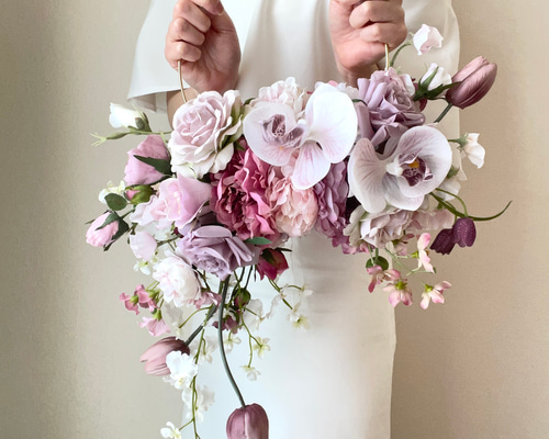 フープブーケ リングブーケ くすみブーケ 高級造花 アーティフィシャル