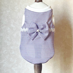 ギンガムチュニック　ギンガムワンピース　　♡オーダー受付中♡　犬服　ハンドメイド ebce564efde254b41fb62236c82034