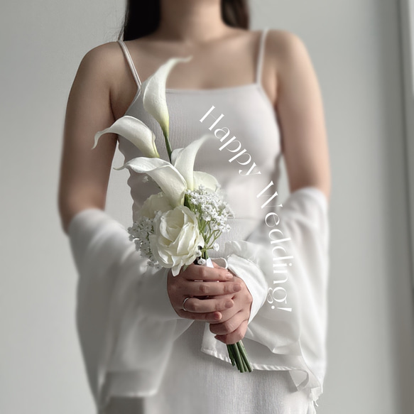 アーティフィシャルフラワーブーケ ウェディングブーケ クラッチ