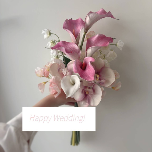 アーティフィシャルフラワーブーケ ウェディングブーケ クラッチブーケ