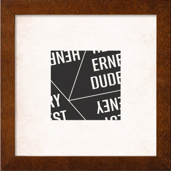 ポスター『HENRY ERNEST DUDENEY』L1フレーム付き（正方形配置） 2枚目の画像