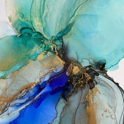 No.93 アルコールインクアート 原画 ラミネート A4サイズ 絵画 森の