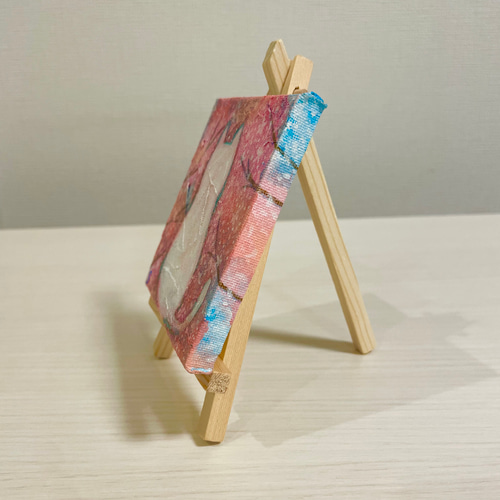 原画】【送料無料】小さい絵 アクリル絵の具 キャンバス 春 桜