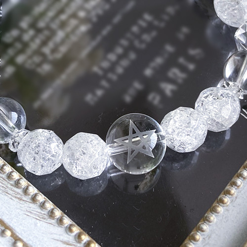 高品質天然石】運気強化！五芒星水晶/浄化・ヒーリング/パワー天然石  