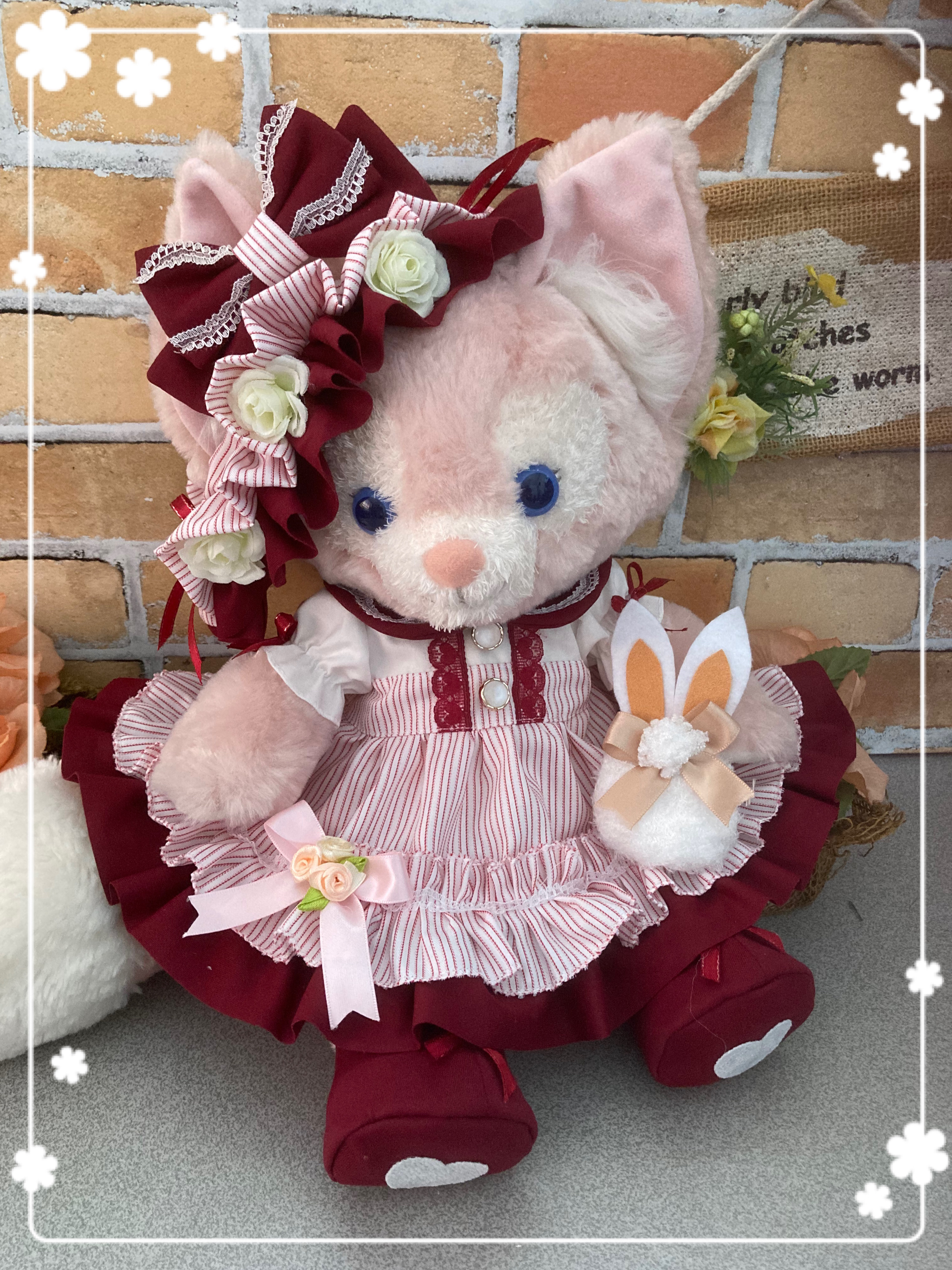 リーナベルＳ　赤ストライプ　ワンピース6点コスチューム　双子コーデでステラルー にも着用可