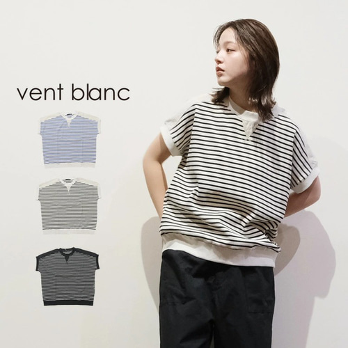 (20%OFF SALE) ヴァンブラン vent blanc (2025SS 春夏) ワッフルコンビネーションプルオーバー VC252731 ⭐20％OFF⭐ワッフルコンビネーションプルオーバー VC252731