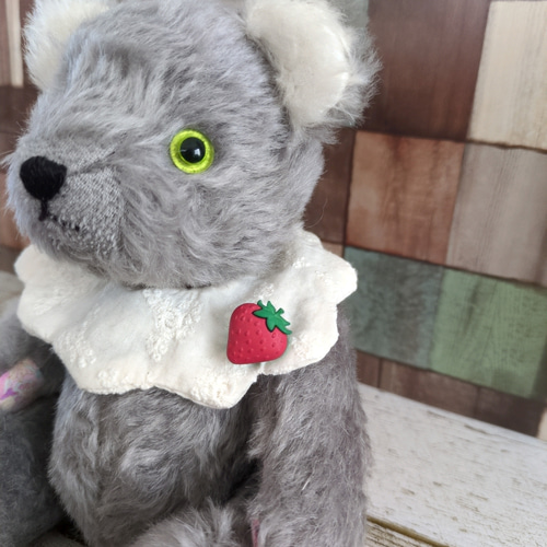 レースのつけ襟＆おなかぽっこりのテディベア ぬいぐるみ ikubear 通販