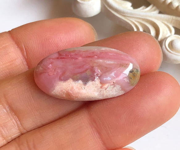 2584  ピンクオパール　天然石 2枚目の画像