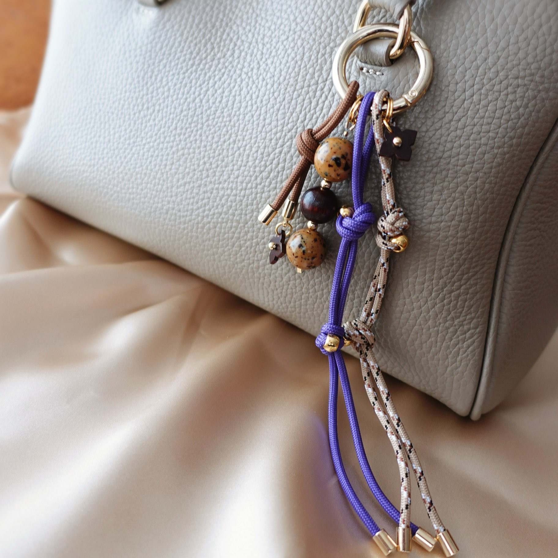 バッグチャーム kikkaシリーズ  モカパープル  /パラコード