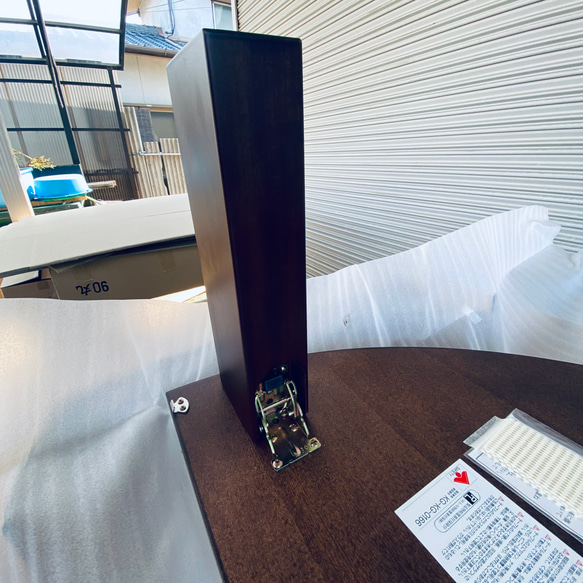 半円型リビングテーブル2本セット特価折りたたみ脚日本製 3枚目の画像