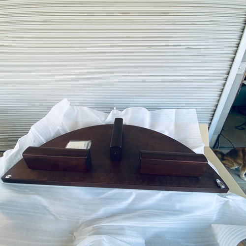 半円型リビングテーブル2本セット特価折りたたみ脚日本製 半円型リビングテーブル折りたたみ脚2本セット特価・日本製 ロー