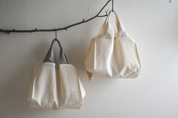 横広エコバッグ・コットン/コンビニ/お弁当/お惣菜/パン屋さん 3枚目の画像