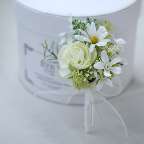 白い小花のナチュラルブーケ ウェディングブーケ ブーケ nanohana