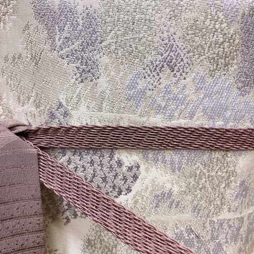 シルバー紫 サッシュベルト ウエスト 65〜95cm 高級帯 帯ベルト