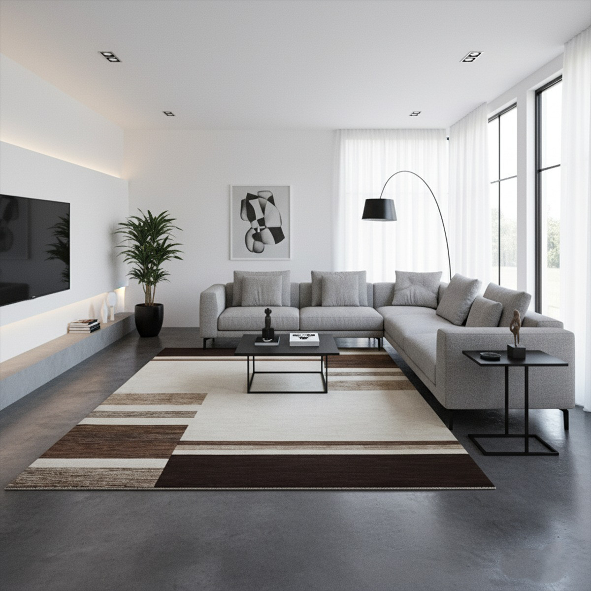 夏は涼しく冬は暖かい天然ラグ　無染めのウール　リビング　ラグ　ガゼニラハット　250x195cm　P213