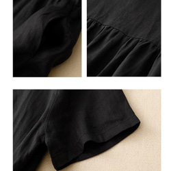 夏ワンピース、春夏ワンピース、コットンリネンワンピース、リネンワンピース、エレガントワンピース、ロング丈ワンピース、ロン 2枚目の画像