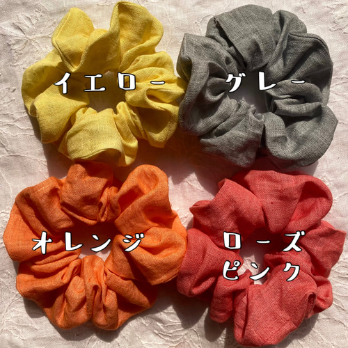 ヘンプシュシュ ヘンプ100% 麻 ヘアアクセサリー ナチュラル 自然素材