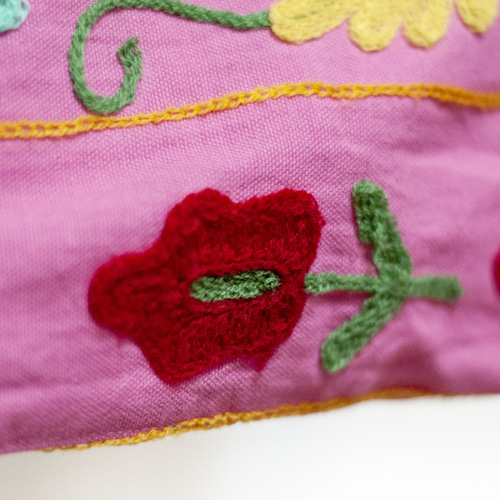 少し傷のある手縫いの刺繍パッチワーク純綿ベスト インドの純綿
