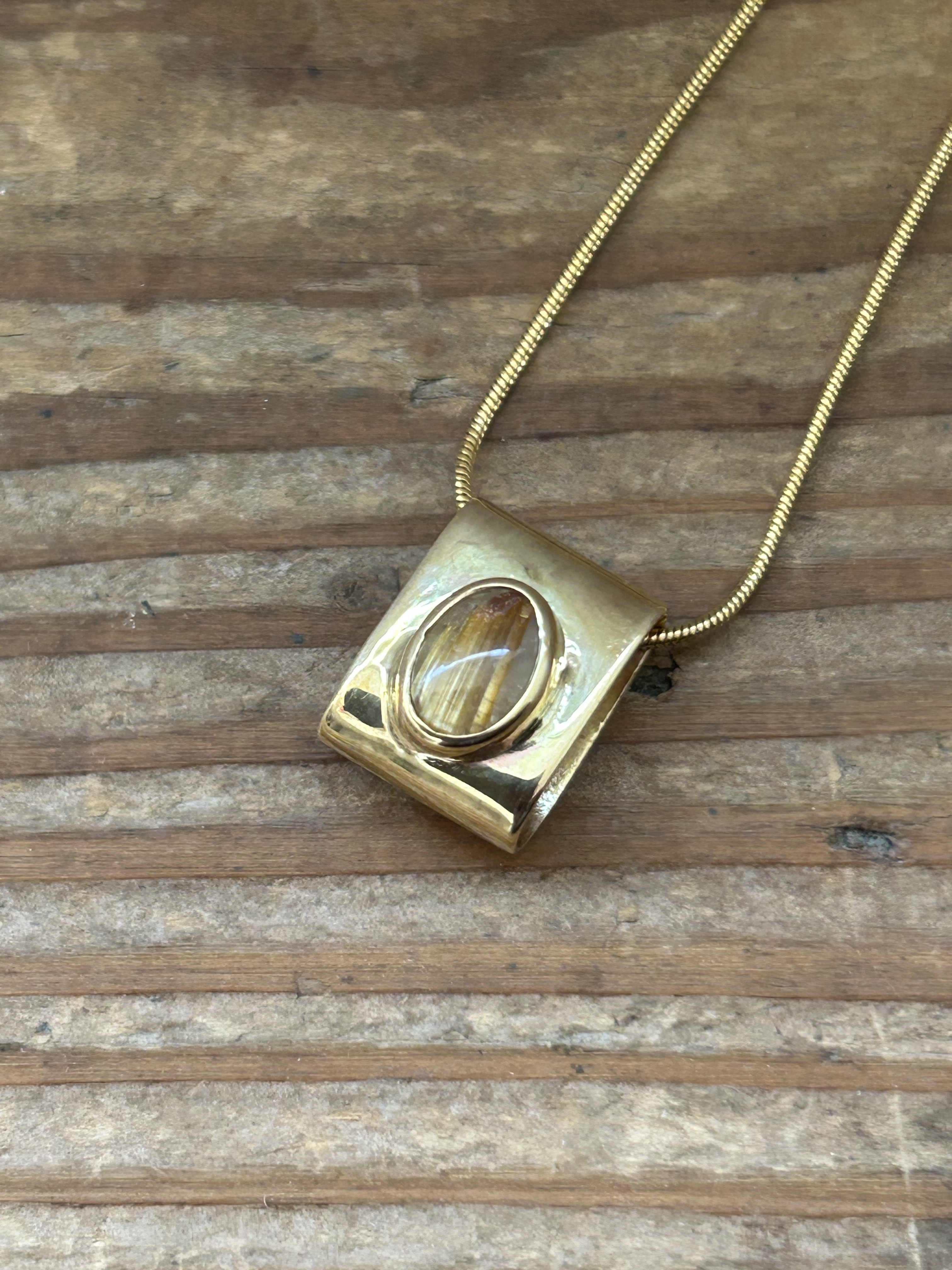 ネックレス「rutile quartz」square