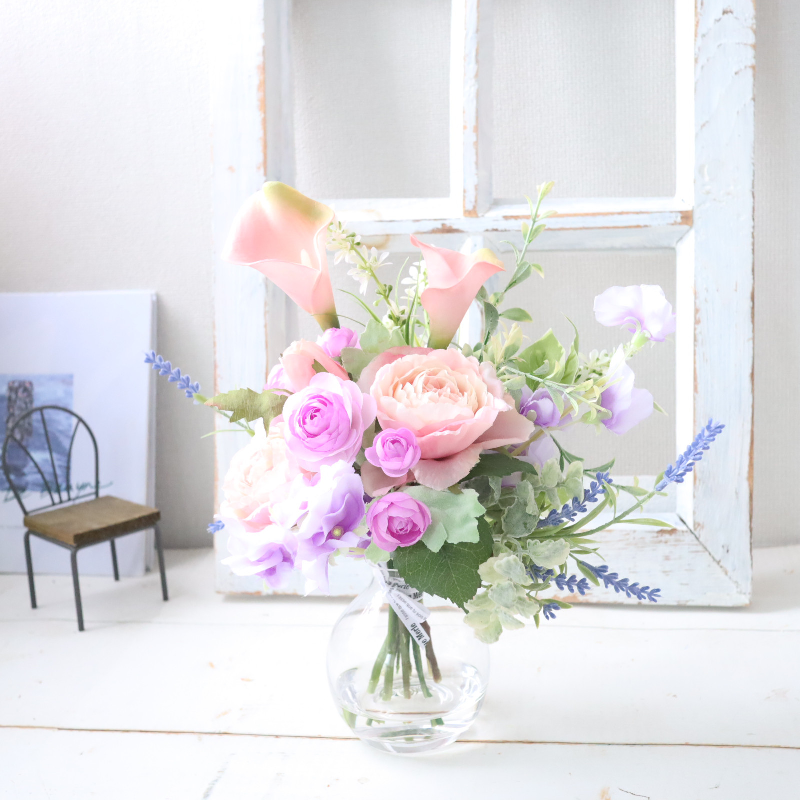 マジカルウォーター　カラー　オールドローズ　枯れずに飾れる　母の日　サロン　開店　記念日　284