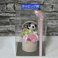 ★送料無料！花とパンダ【プリザーブドフラワー】花  パンダ 誕生日 動物 母の日 誕生日 フラワーアレンジメント 7枚目の画像