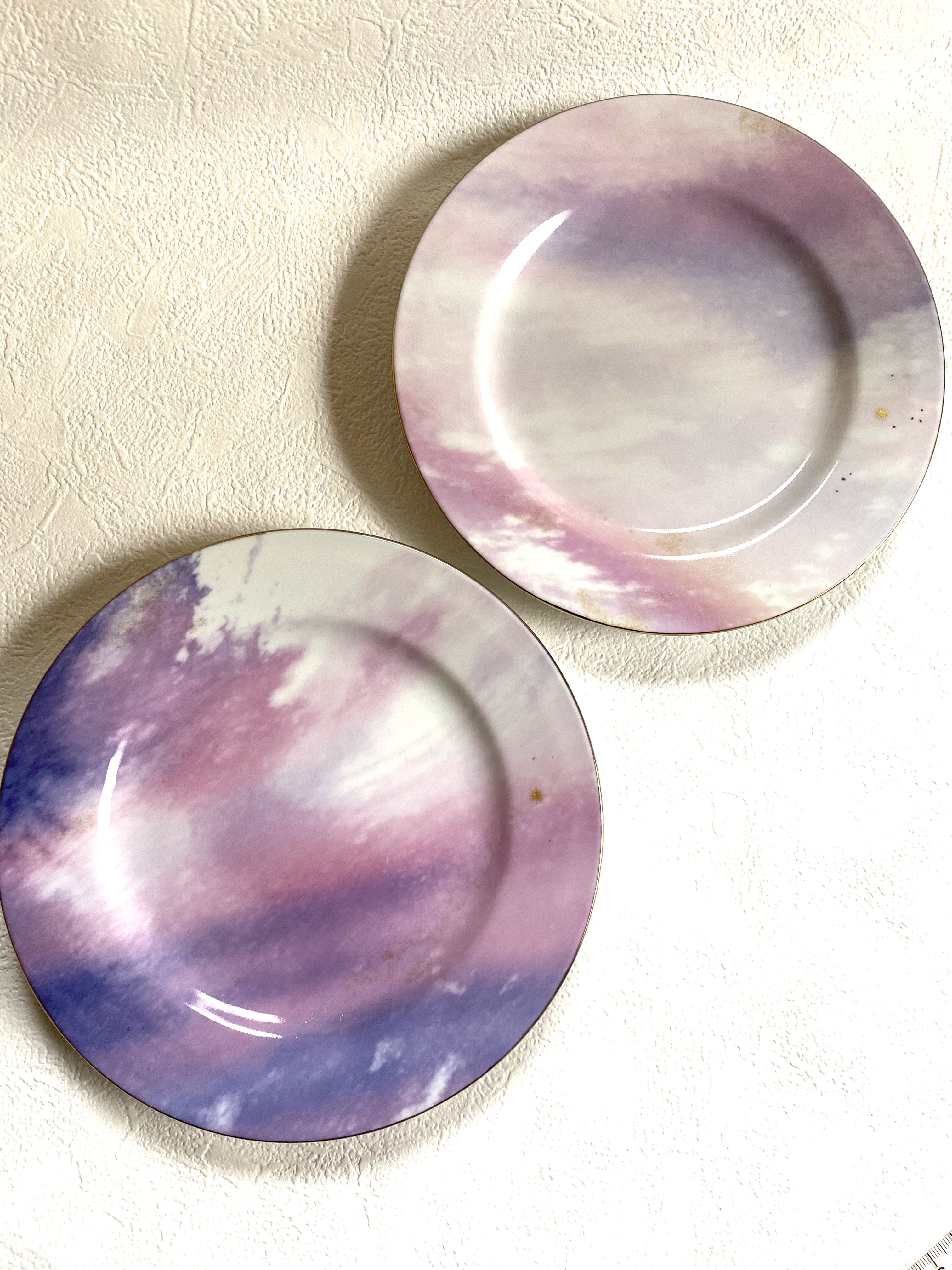 朝焼けと夕焼けのお皿ペア