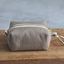 カラビナ付きミニポーチ/キーホルダーポーチ/キーケース 5枚目の画像