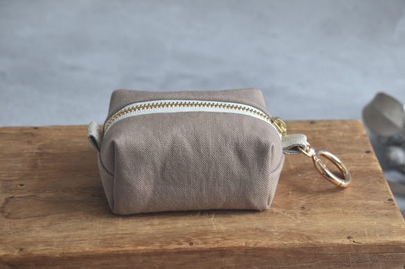 カラビナ付きミニポーチ/キーホルダーポーチ/キーケース 5枚目の画像