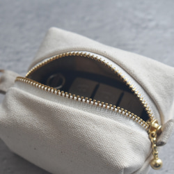 カラビナ付きミニポーチ/キーホルダーポーチ/キーケース 3枚目の画像