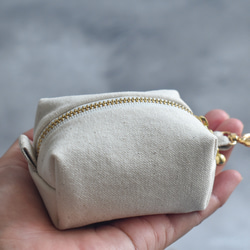 カラビナ付きミニポーチ/キーホルダーポーチ/キーケース 4枚目の画像