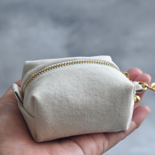 カラビナ付きミニポーチ/キーホルダーポーチ/キーケース ポーチ petit