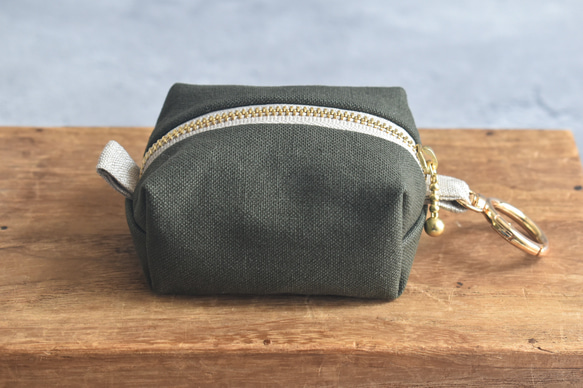 カラビナ付きミニポーチ/キーホルダーポーチ/キーケース 9枚目の画像