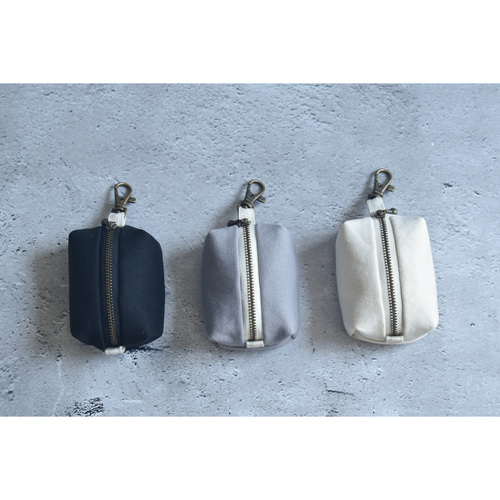 カン付きミニポーチ/キーホルダーポーチ/キーケース ポーチ petit