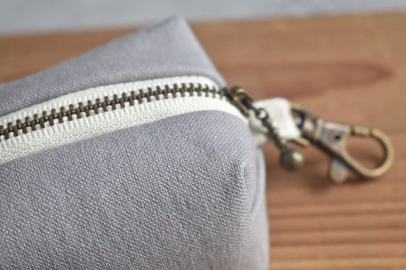 カン付きミニポーチ/キーホルダーポーチ/キーケース 8枚目の画像