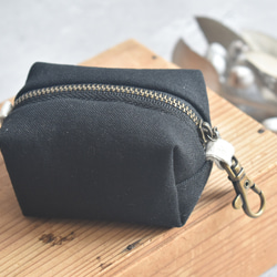 カン付きミニポーチ/キーホルダーポーチ/キーケース 3枚目の画像