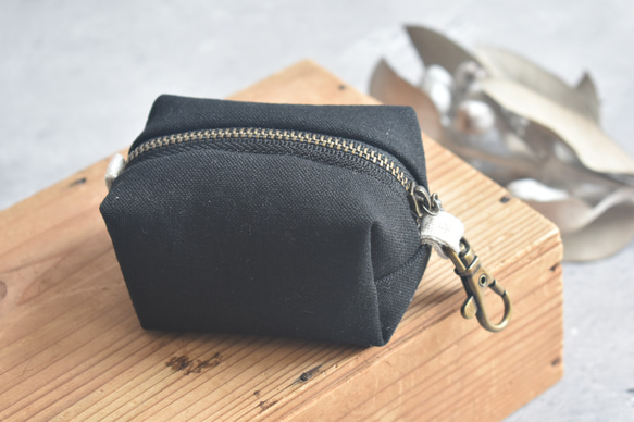 カン付きミニポーチ/キーホルダーポーチ/キーケース 3枚目の画像