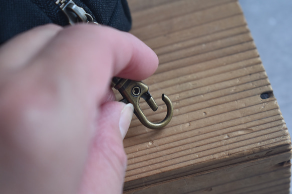 カン付きミニポーチ/キーホルダーポーチ/キーケース 7枚目の画像