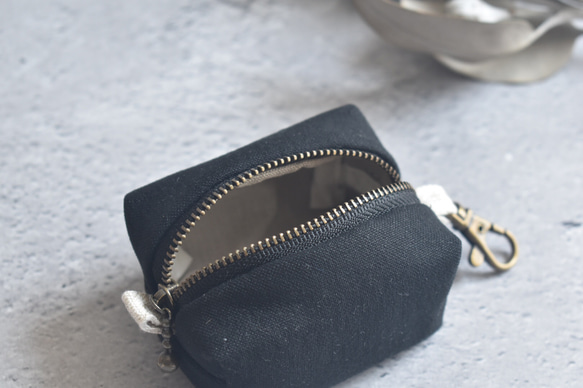 カン付きミニポーチ/キーホルダーポーチ/キーケース 6枚目の画像