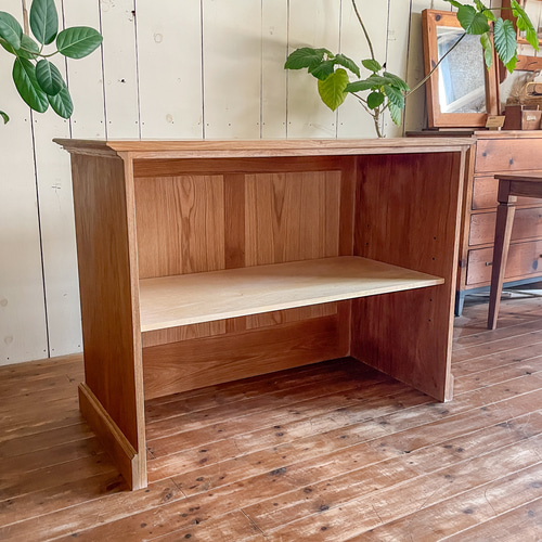 美容室カウンター（オールドパイン古材風） ネイルサロンレジ